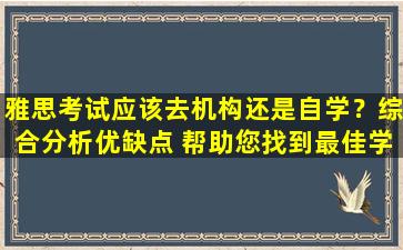 雅思考试应该去机构还是自学？综合分析优缺点 帮助您找到最佳学习路径